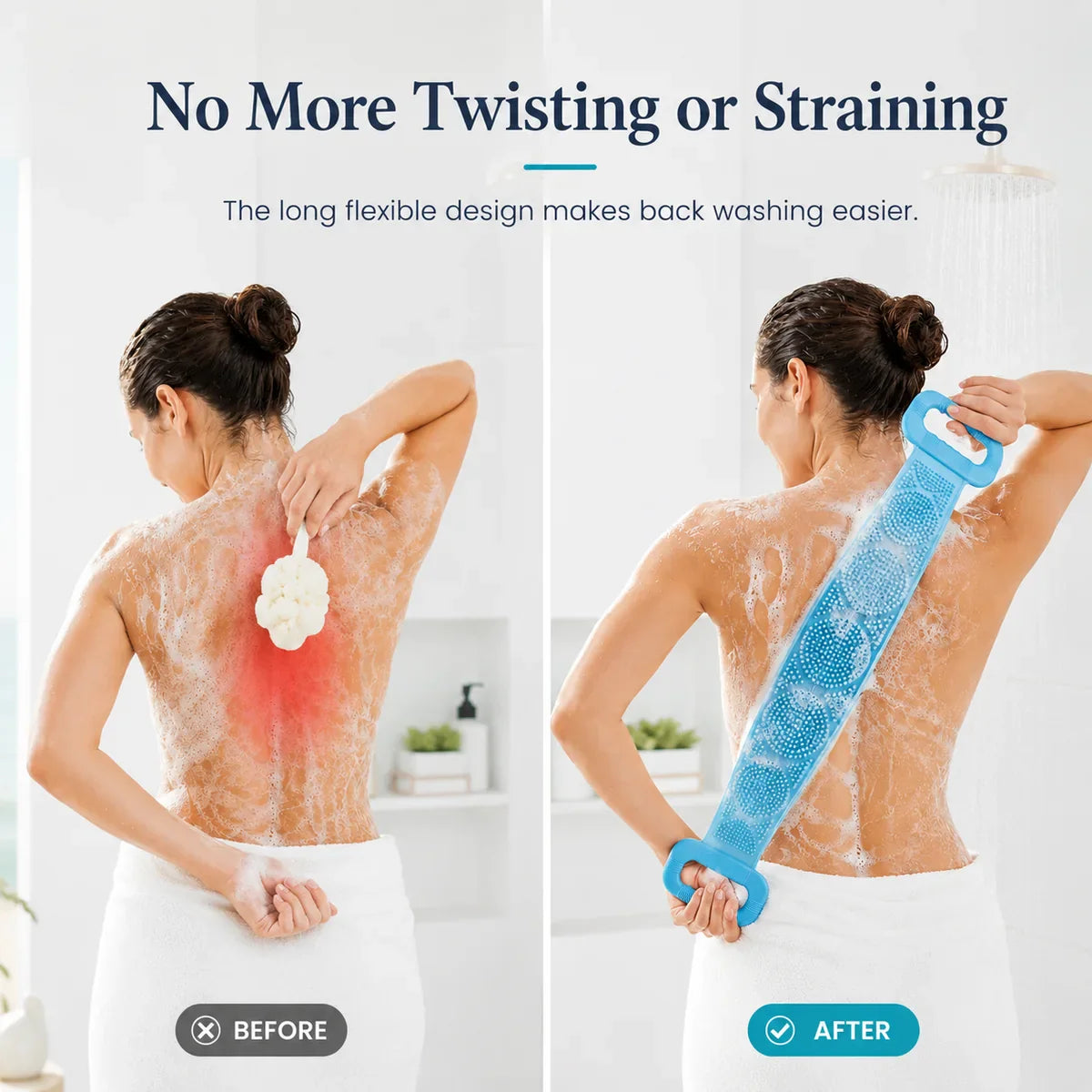 Buy 1 Get 1 Free🎁– Double-Sided Silicone Back Scrubber