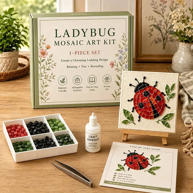 🌻🏡 Cottage Garden Mosaic DIY Kit – Create Your Own Masterpiece