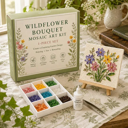 🌻🏡 Cottage Garden Mosaic DIY Kit – Create Your Own Masterpiece