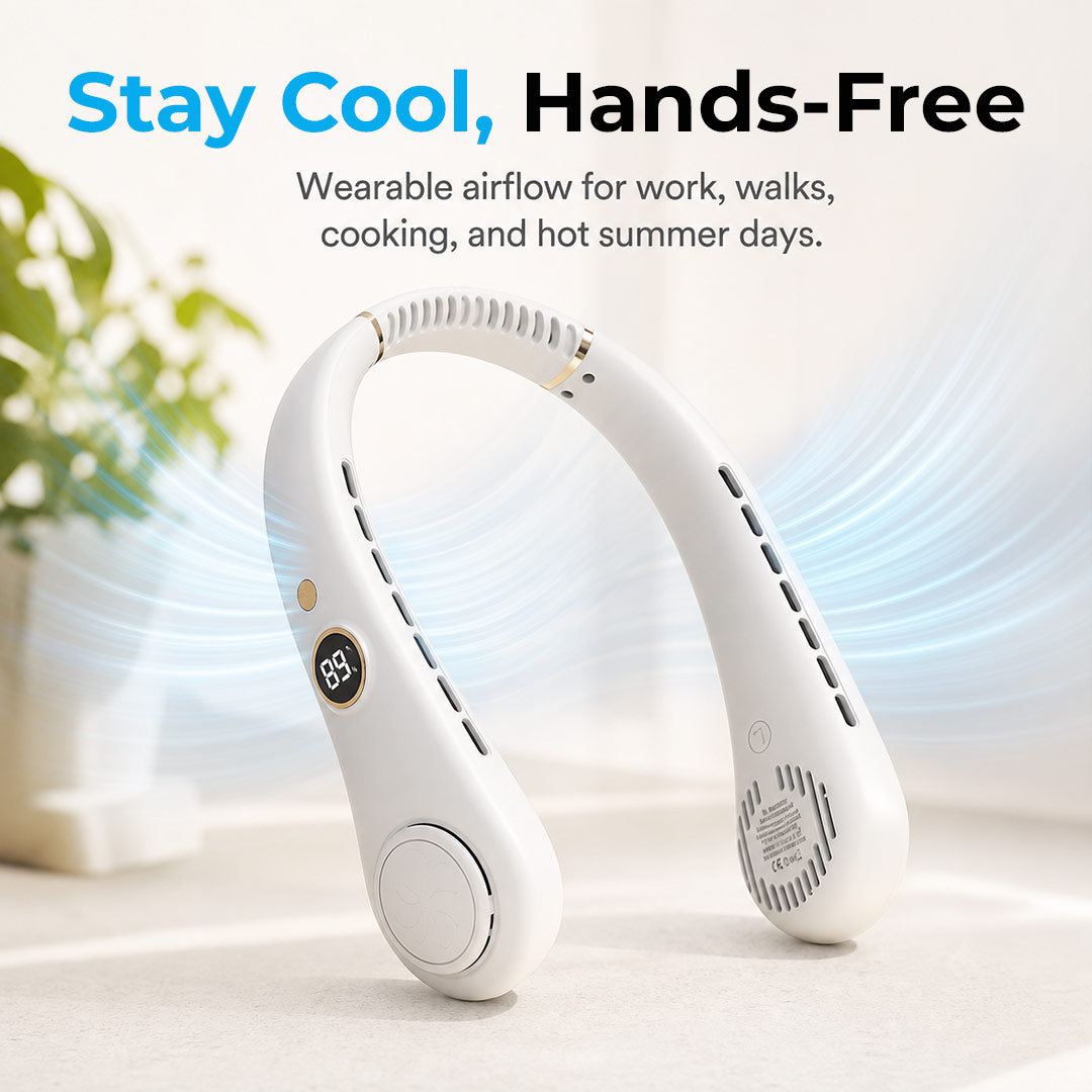 🍃Portable Neck Fan – Hands-Free Cooling for Hot Summer Days