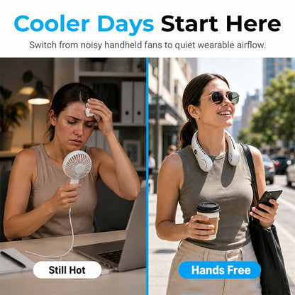 🍃Portable Neck Fan – Hands-Free Cooling for Hot Summer Days