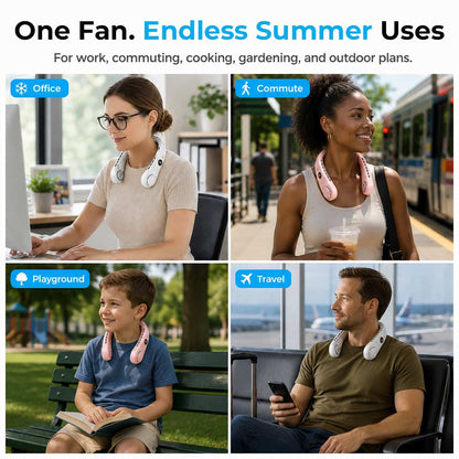 🍃Portable Neck Fan – Hands-Free Cooling for Hot Summer Days