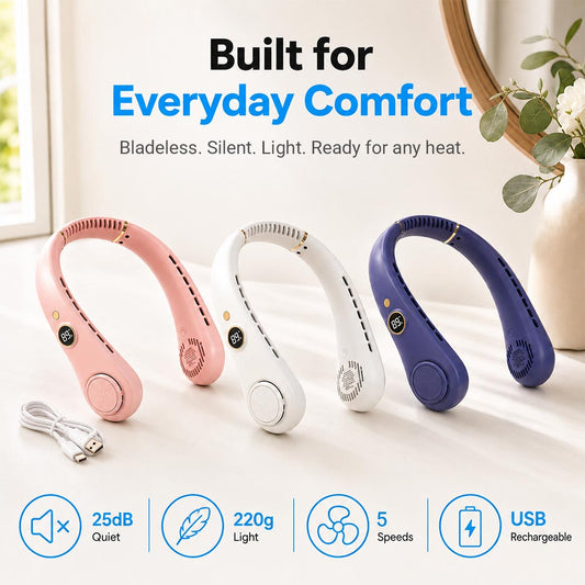 Stay Cool Anywhere — Hands-Free, Hair-Safe Cooling for Summer