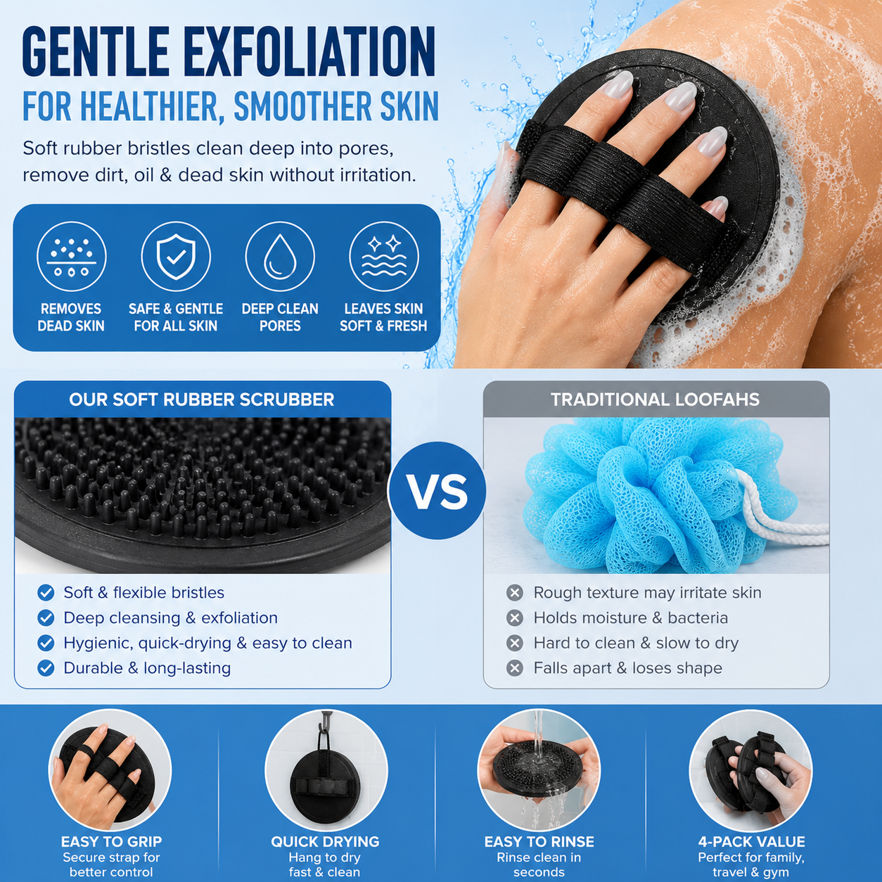 Body Exfoliating Pads –Lift Away Built-Up Skin for a Smoother Feel