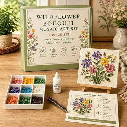 🌻🏡 Cottage Garden Mosaic DIY Kit – Create Your Own Masterpiece