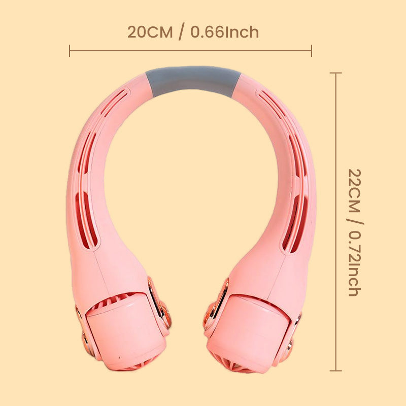 ⏰Last Day Special Price ￡12.99!!🍃Neck Air Conditioner Fan – Ultra‑quiet, 360° rotating, 3 speeds. Hands‑free cooling, long battery. Summer essential! 😎🌬️