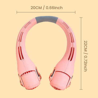 ⏰Last Day Special Price ￡12.99!!🍃Neck Air Conditioner Fan – Ultra‑quiet, 360° rotating, 3 speeds. Hands‑free cooling, long battery. Summer essential! 😎🌬️