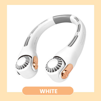 ⏰Last Day Special Price ￡12.99!!🍃Neck Air Conditioner Fan – Ultra‑quiet, 360° rotating, 3 speeds. Hands‑free cooling, long battery. Summer essential! 😎🌬️